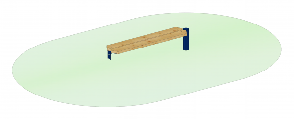 Endlosbank - Sitzhöhe 35 cm - Anbauelement