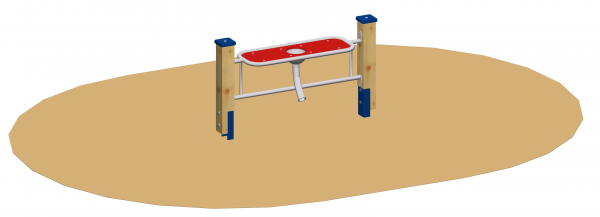 Sandspieltheke 100 mit Sandschütte und Standpfosten