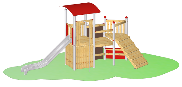 Spielkombination "Kleine Arche" mit Edelstahlpfosten